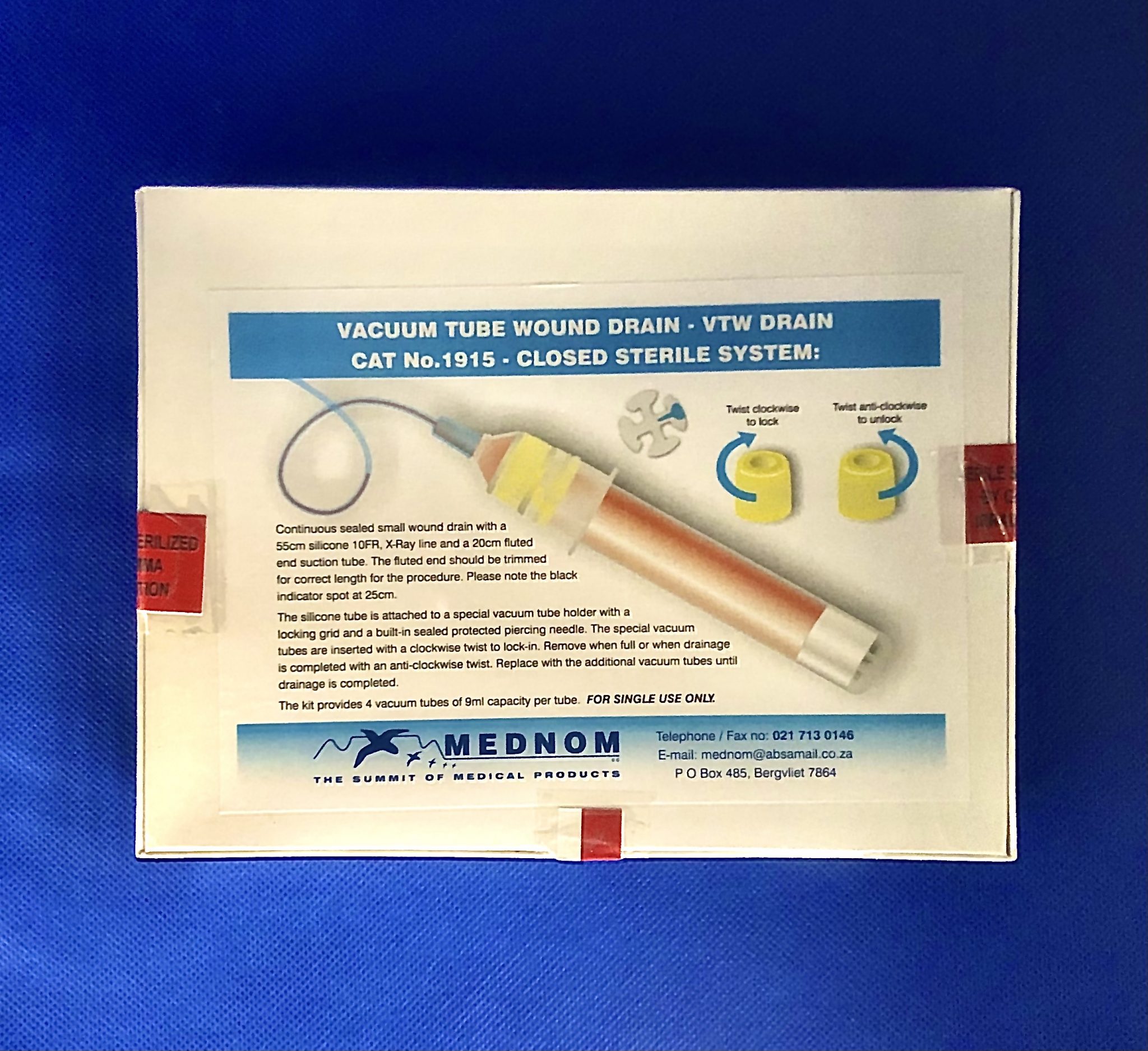 VTW, Vacuum Tube Wound Drain Mednom